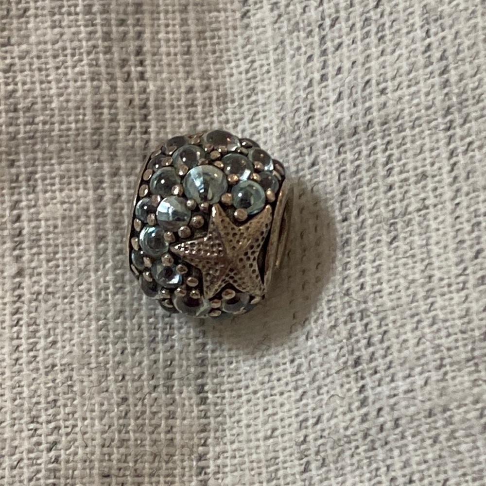 Pandora Blue Beach Themed Sparkling Charm